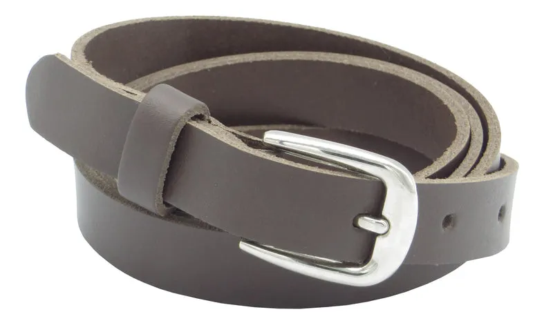 Ledergürtel 2 cm breit dunkelbraun aus feinem Rindsleder
