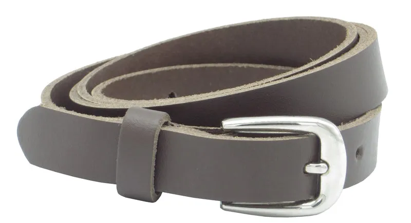 Ledergürtel 2 cm breit dunkelbraun aus feinem Rindsleder