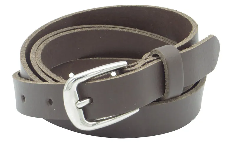 Ledergürtel 2 cm breit dunkelbraun aus feinem Rindsleder
