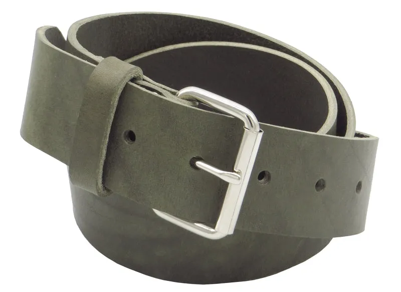 Arbeitsgürtel Ledergürtel Handwerkergürtel 4 cm breit grün Rindsleder