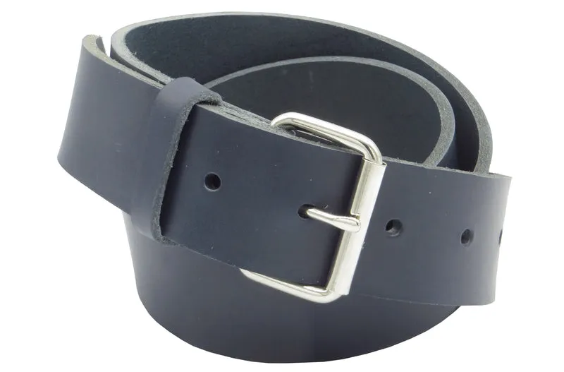 Arbeitsgürtel Ledergürtel Handwerkergürtel 4 cm breit dunkelblau Rindsleder