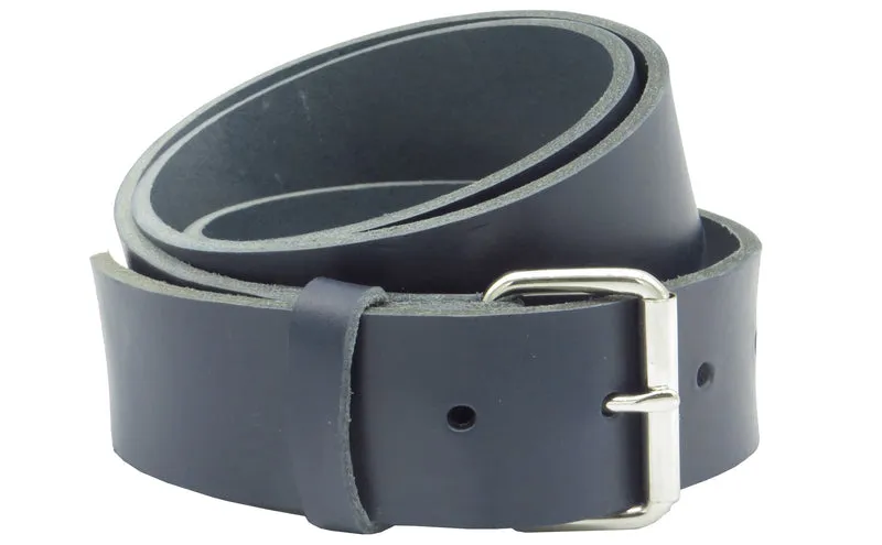 Arbeitsgürtel Ledergürtel Handwerkergürtel 4 cm breit dunkelblau Rindsleder