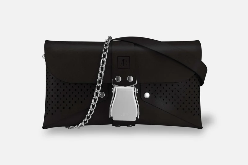 HANDTASCHE TOSCANA BLACK/SILBER