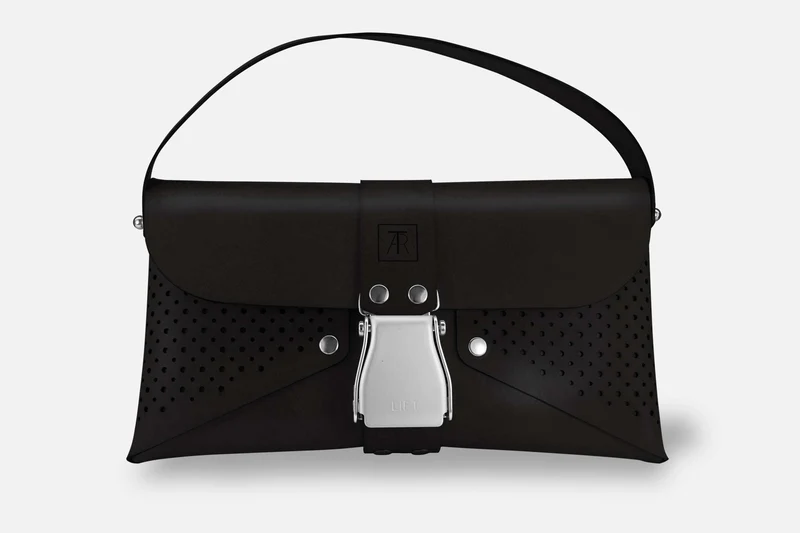 HANDTASCHE TOSCANA BLACK/SILBER