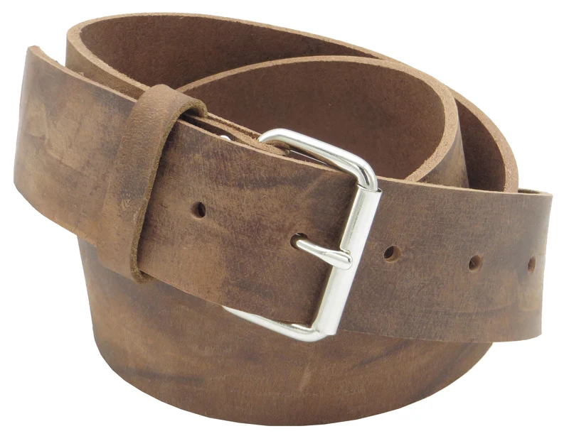 Arbeitsgürtel Ledergürtel Handwerkergürtel 4 cm breit braun Büffelleder