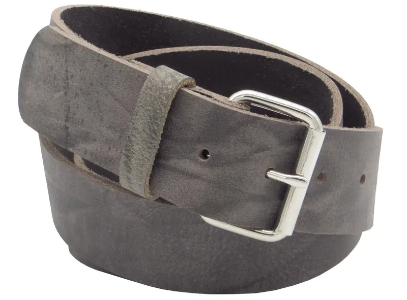 Arbeitsgürtel Ledergürtel Handwerkergürtel 4 cm breit grau Büffelleder