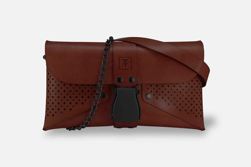 HANDTASCHE TOSCANA KASTANIE/SCHWARZ