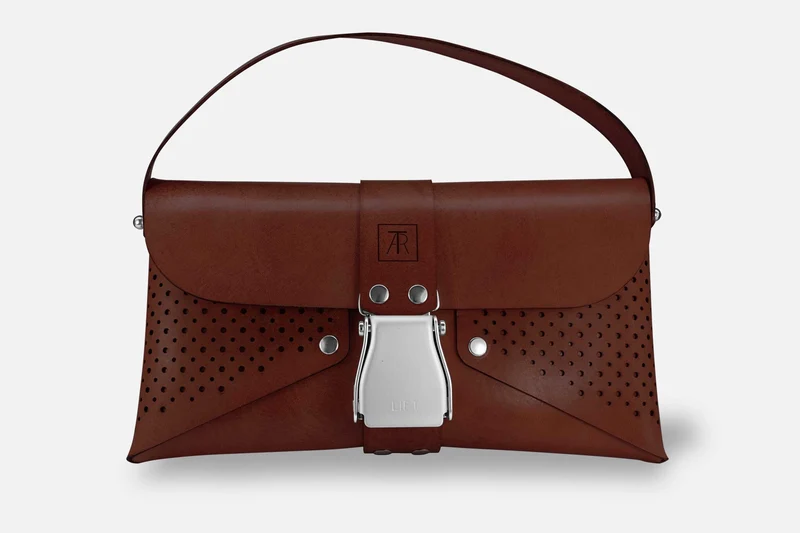 HANDTASCHE TOSCANA KASTANIE/SILBER