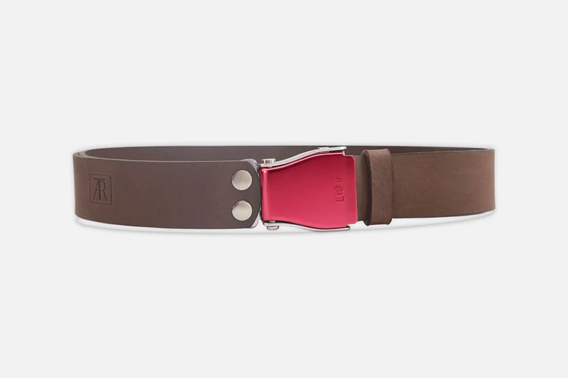 GÜRTEL STANDARD NUBUK BRAUN/ROSÉ