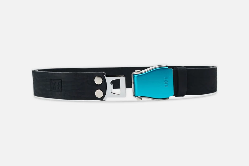 GÜRTEL STANDARD NUBUK BLACK/TÜRKIS
