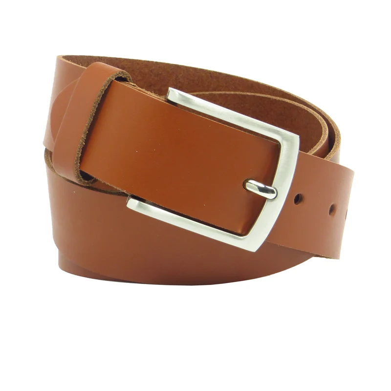 Ledergürtel 4 cm breit braun aus feinem Rindsleder