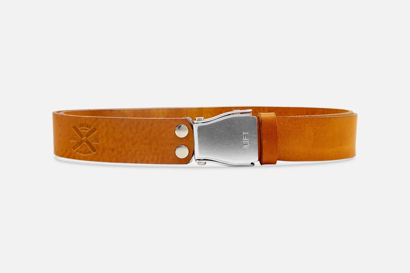 GÜRTEL STANDARD COGNAC LIGHT/ROH SILBER