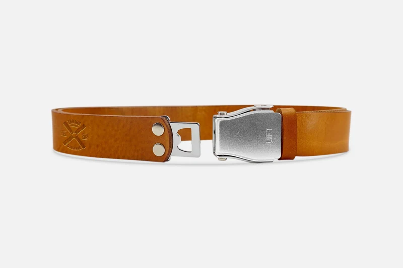 GÜRTEL STANDARD COGNAC LIGHT/ROH SILBER