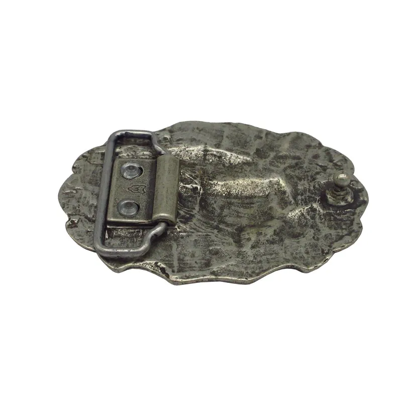 Gürtelschließe Gürtelschnalle Schnalle Buckle grau Silber für 4 cm breiten Gürtel