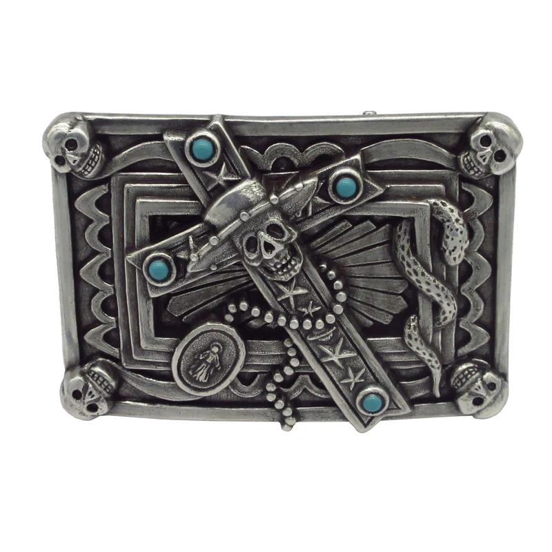 Gürtelschließe Gürtelschnalle Schnalle Buckle grau Silber für 4 cm breiten Gürtel
