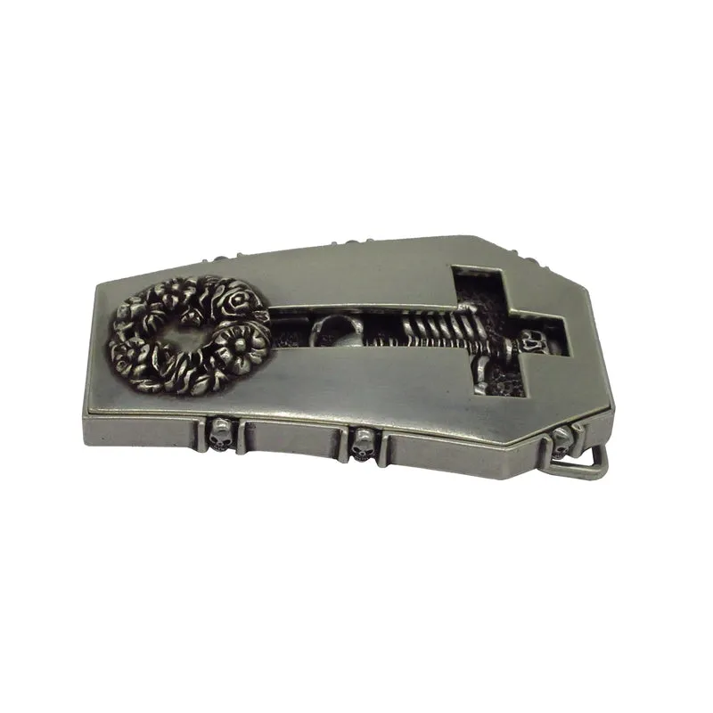 Gürtelschließe Gürtelschnalle Schnalle Buckle grau Silber für 4 cm breiten Gürtel