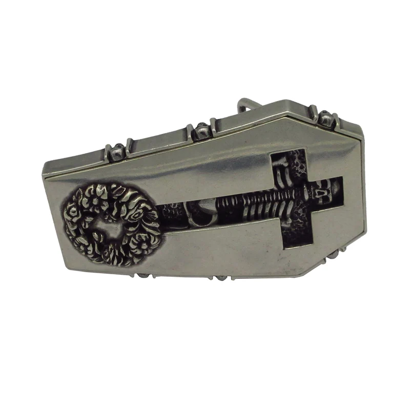 Gürtelschließe Gürtelschnalle Schnalle Buckle grau Silber für 4 cm breiten Gürtel