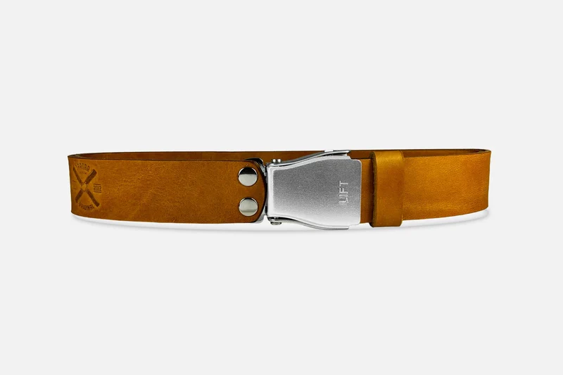 GÜRTEL STANDARD COGNAC/ROH SILBER
