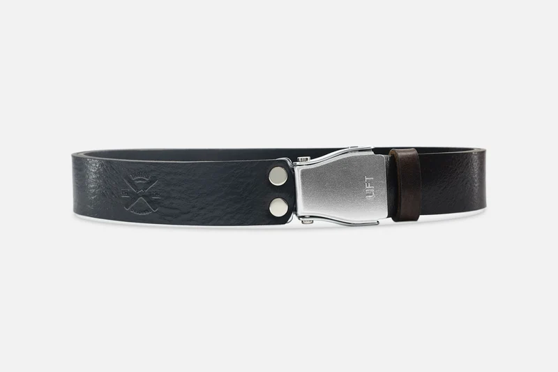 GÜRTEL STANDARD DARKBROWN/ROH SILBER
