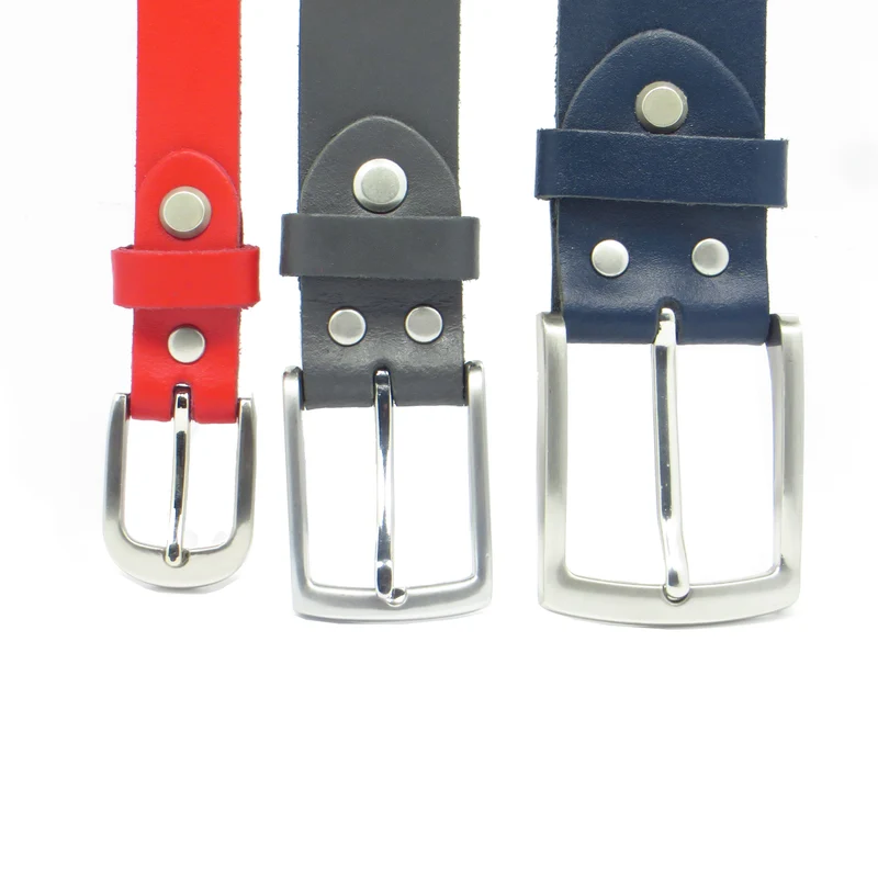 Ledergürtel 3 cm breit rot aus feinem Rindsleder