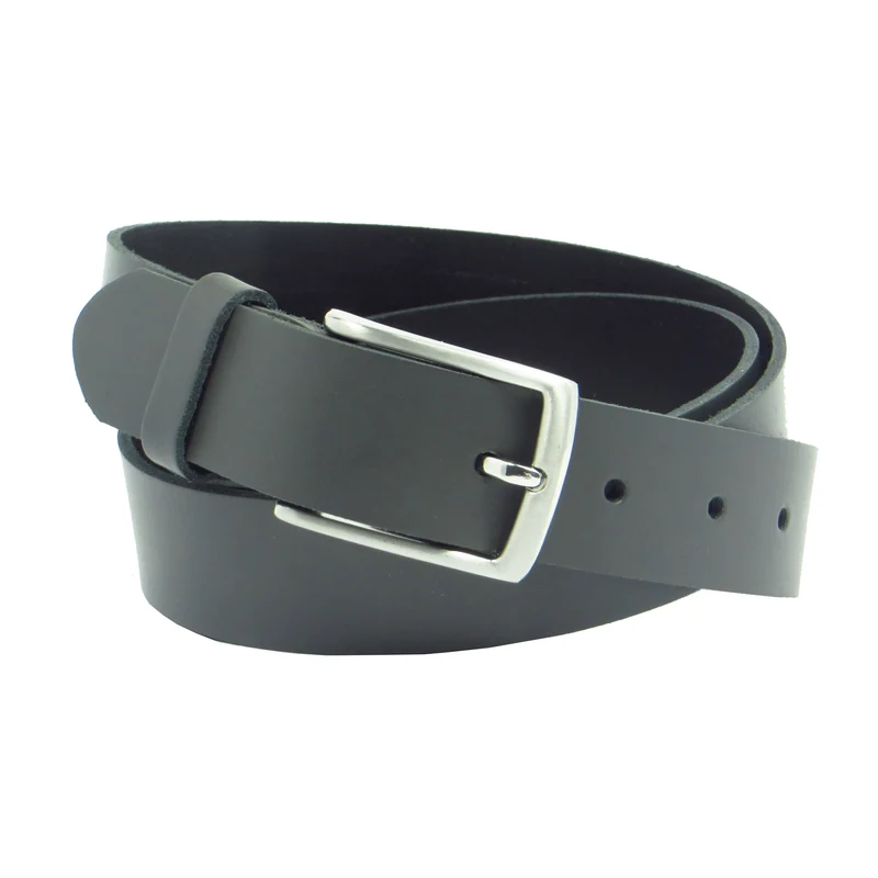 Ledergürtel 3 cm breit grau aus feinem Rindsleder