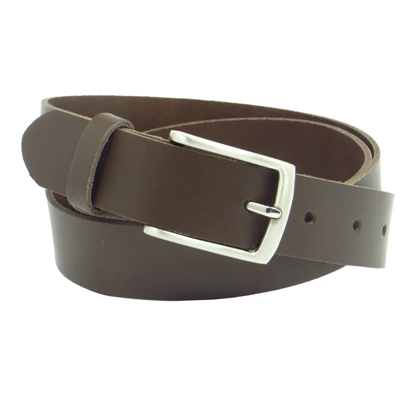 Ledergürtel 3 cm breit dunkelbraun aus feinem Rindsleder