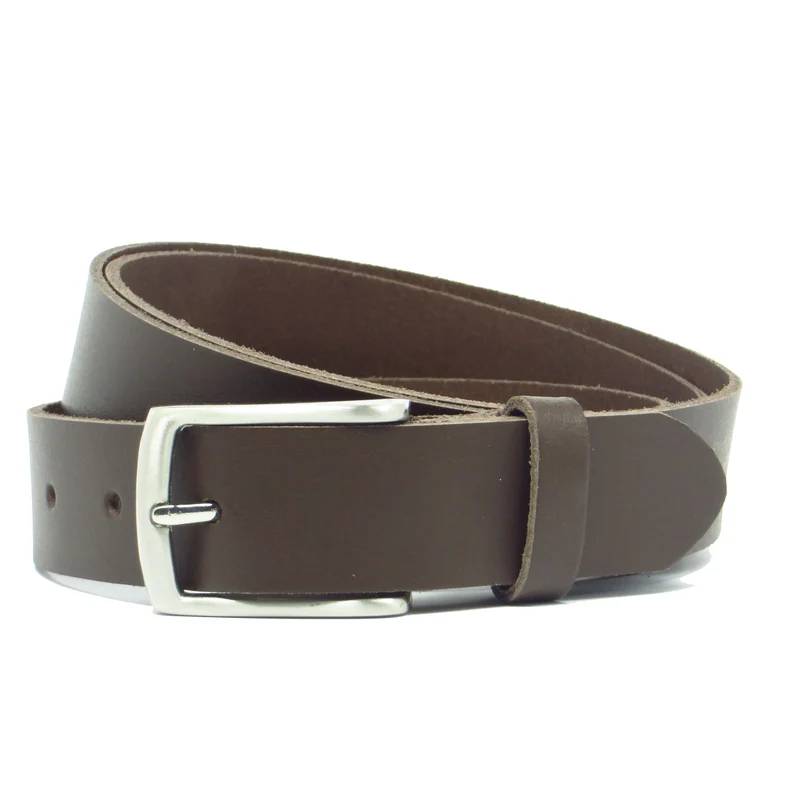 Ledergürtel 3 cm breit dunkelbraun aus feinem Rindsleder