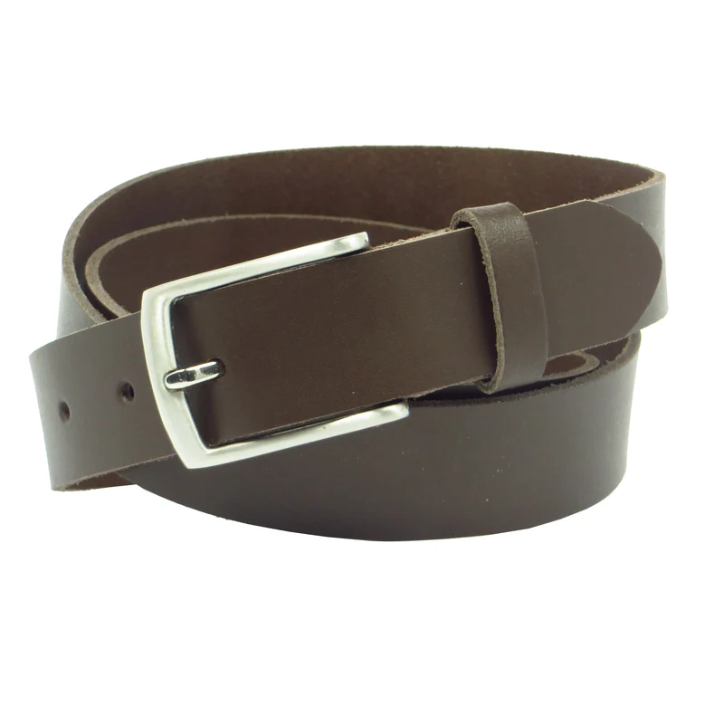 Ledergürtel 3 cm breit dunkelbraun aus feinem Rindsleder