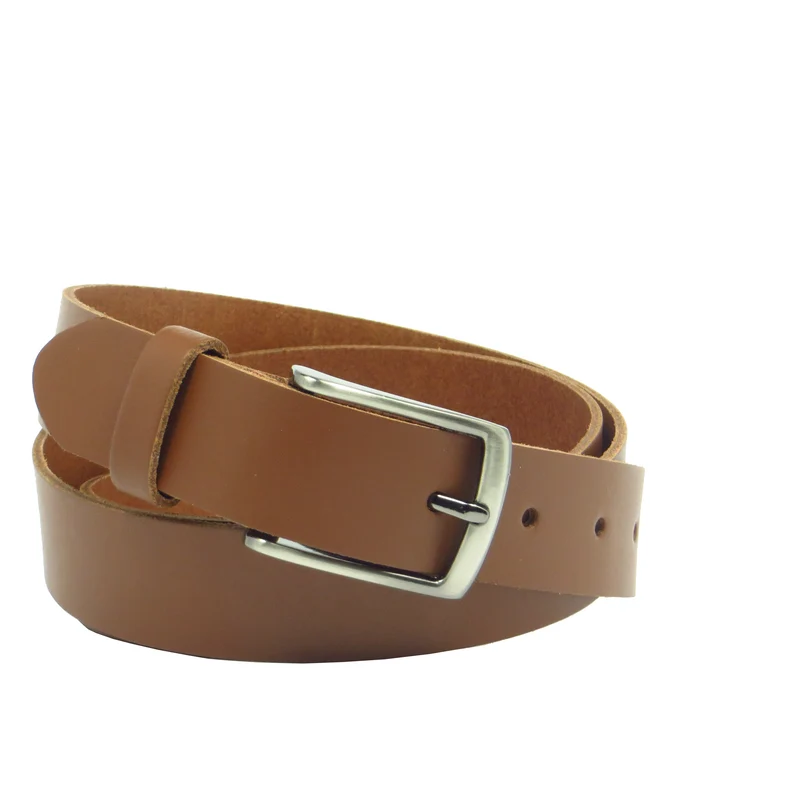 Ledergürtel 3 cm breit aus feinem Rindsleder braun