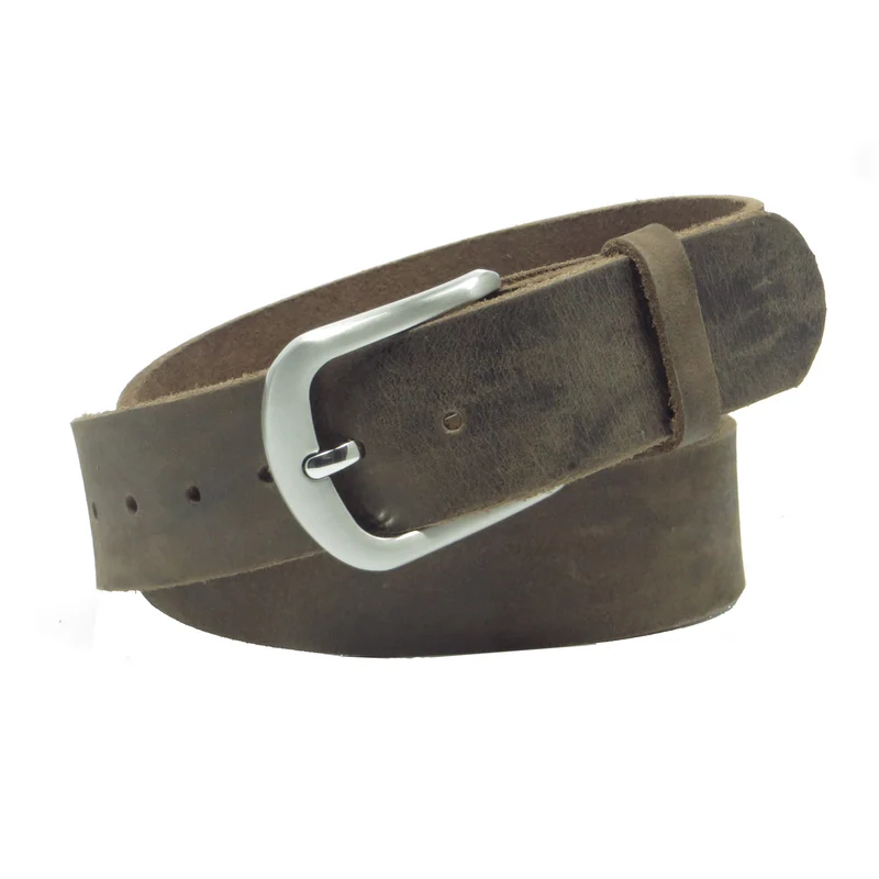 Ledergürtel 4 cm breit dunkelbraun Büffelleder