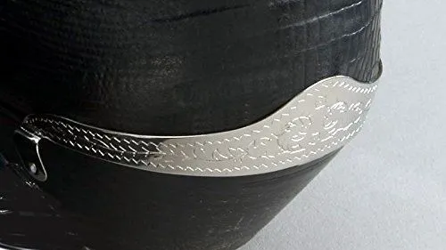 Stiefelspitze oder Stiefelhacke Westernstiefel handgraviert silber plattiert
