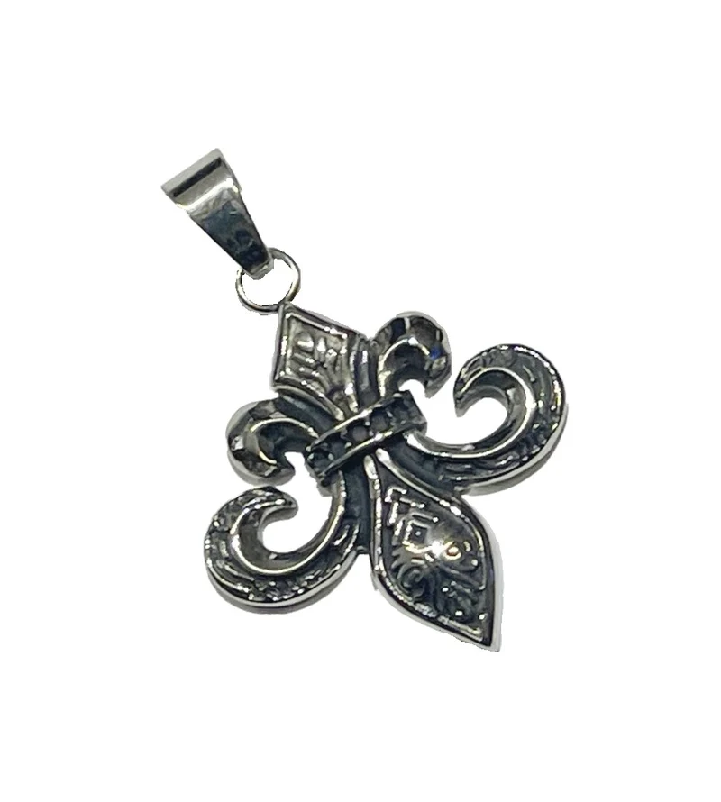 Anhänger Kettenanhänger aus Edelstahl 316 Fleur de Lys Bourbon Lilie