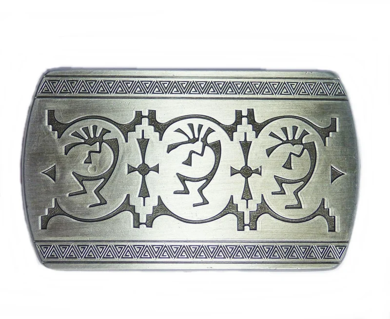 Buckle Gürtelschnalle Gürtelschließe Westernbuckle Kokopelli indianischer Frucht