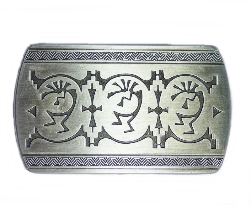 Buckle Gürtelschnalle Gürtelschließe Westernbuckle Kokopelli indianischer Frucht