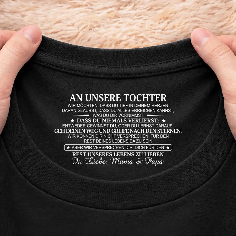 Du Kannst Alles Erreichen Was Du Dir Vornimmst - Personalisiertes Geschenk | T Shirt Nackenlabel Drucken Sohn Tochter