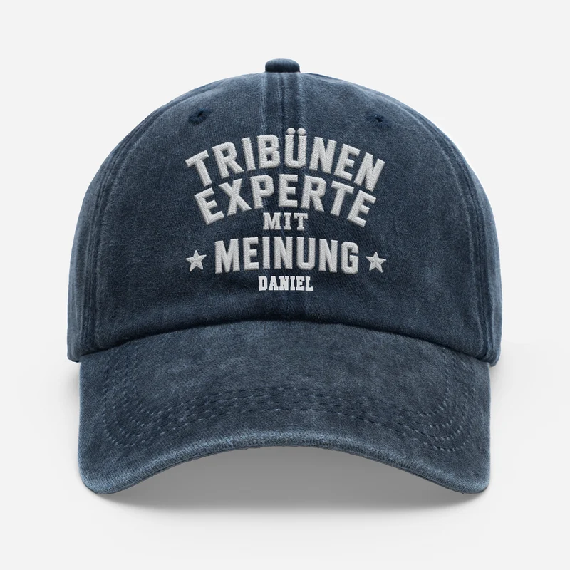Tribünen-Experte Mit Meinung - Personalisierte Geschenke Lustig | Washed Cap Männer Frauen