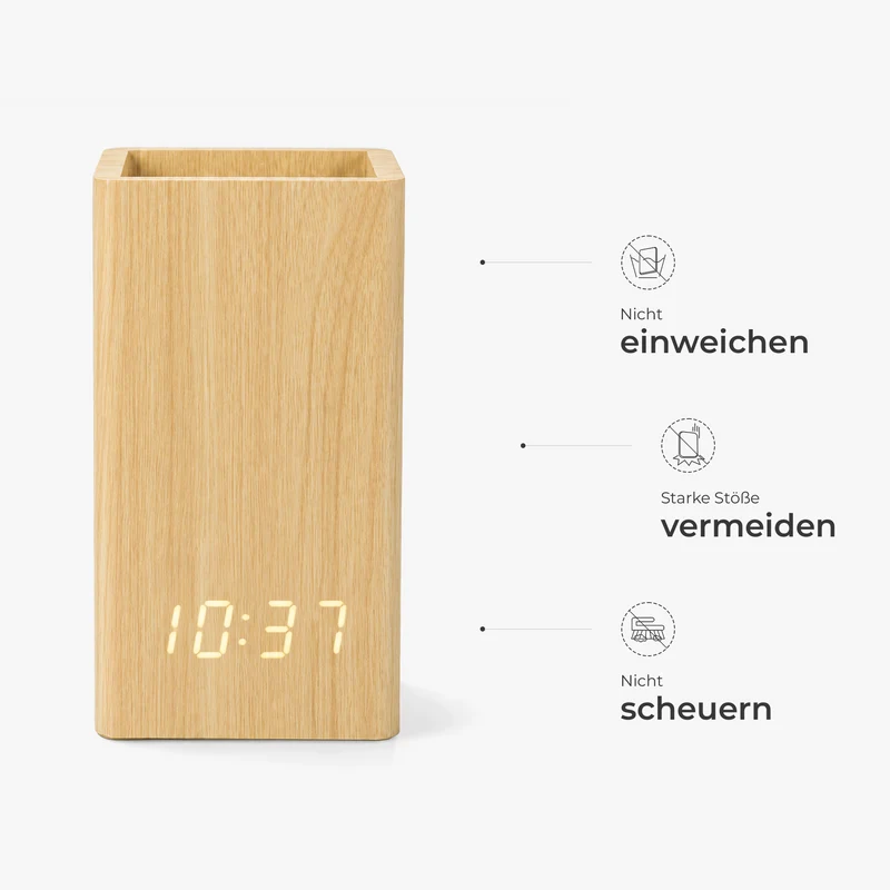 Scheiß Auf Den Vatertag Muttertag Wir Lieben Dich Jeden Tag - Personalisierte Geschenke Familie | Stiftehalter Mit Uhr Papa Mama