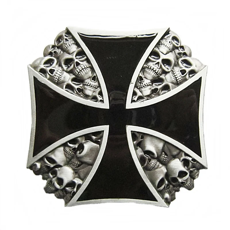 Gürtelschnalle Buckle Eisernes Kreuz Iron Cross Totenkopf Skull Biker