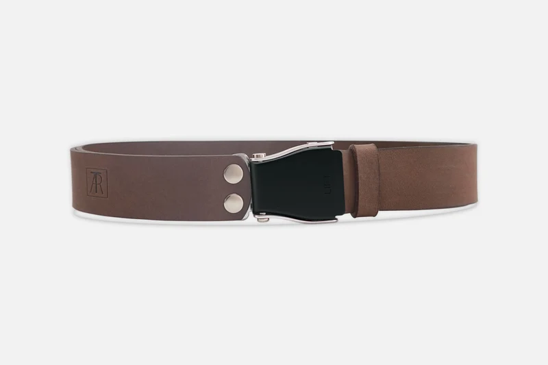 GÜRTEL STANDARD NUBUK BRAUN/SCHWARZSILBER
