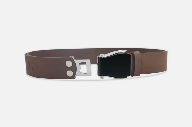 GÜRTEL STANDARD NUBUK BRAUN/SCHWARZSILBER