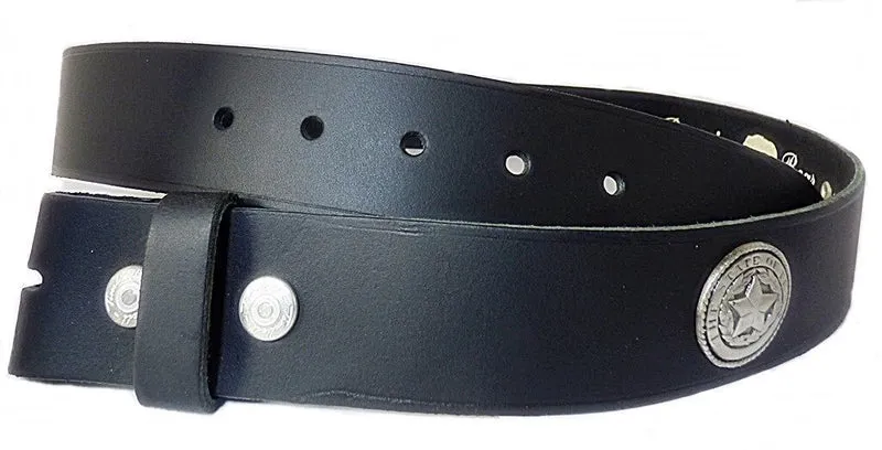 Gürtel Wechselgürtel Echt Leder schwarz o. braun G.70-140 Texas Lone Star
