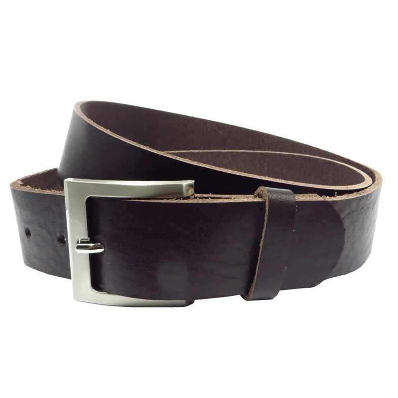 Ledergürtel 4 cm breit dunkelbraun Rindsleder