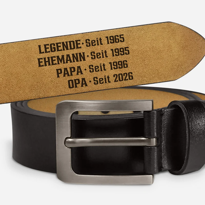 Legende Ehemann Papa Opa Seit - Personalisiertes Geschenk | Gürtel