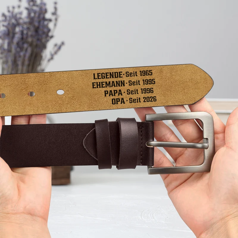 Legende Ehemann Papa Opa Seit - Personalisiertes Geschenk | Gürtel