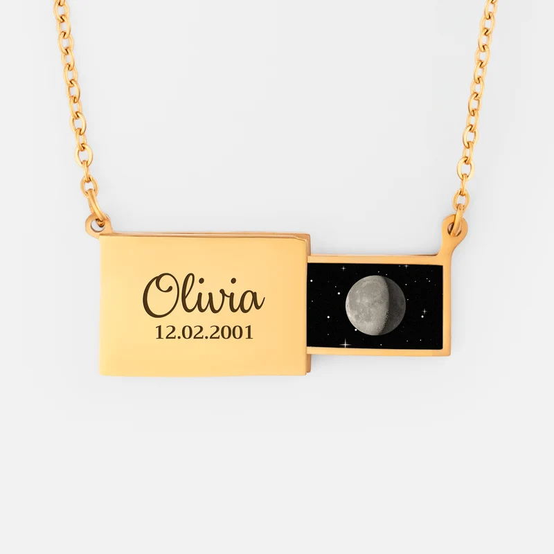 Mondphase Briefumschlag Kette - Personalisierte Geschenke Für Frauen | Kette