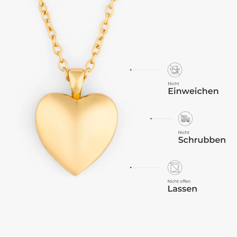 Mensch Pferd - Personalisiertes Geschenk | Herzkette Mit Bild Zum Aufklappen
