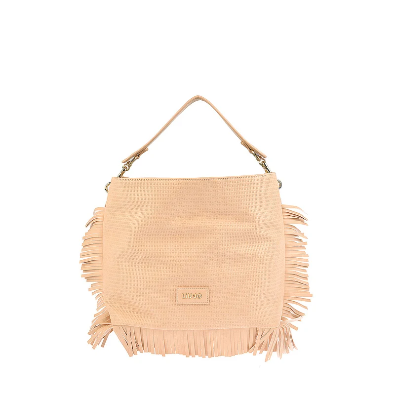 LIU JO Tasche Monospalla mit Fransen in Nude
