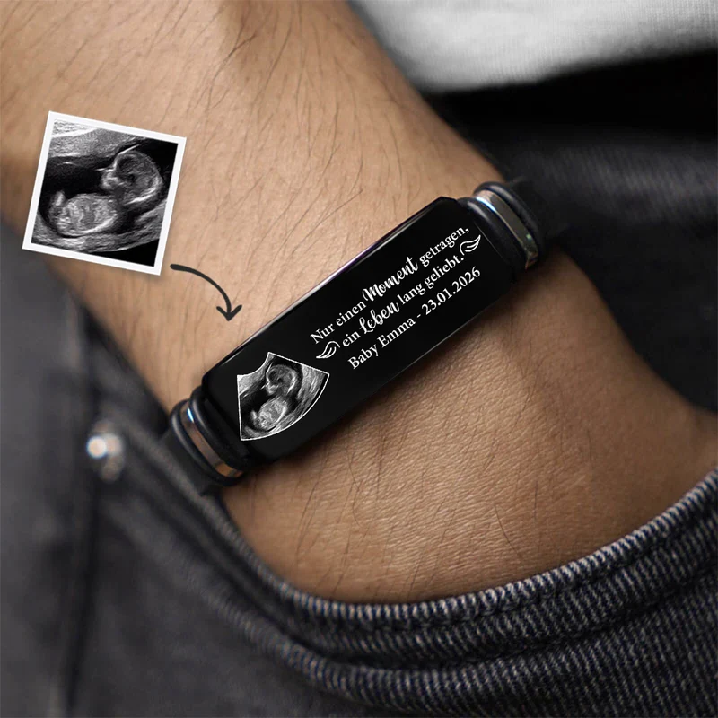 Nur Einen Moment Getragen Ein Leben Lang Geliebt - Personalisierte Trauergeschenke | Armband Mit Ultraschallfoto Sternenkinder