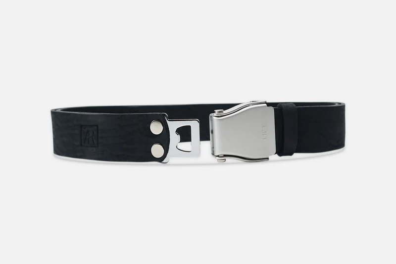 GÜRTEL BIG NUBUK BLACK/SILBER