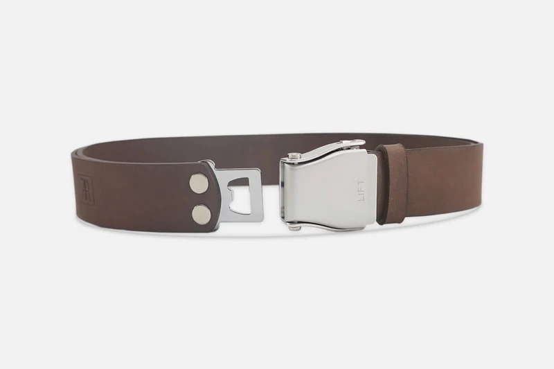GÜRTEL BIG NUBUK BRAUN/SILBER